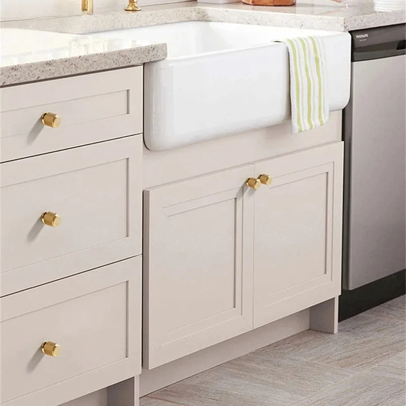 

Modern Simple Drawer Pulls Furniture Hardware Round Black Gold Silver Single Hole Handles Cabinet Door Knobs and Handles