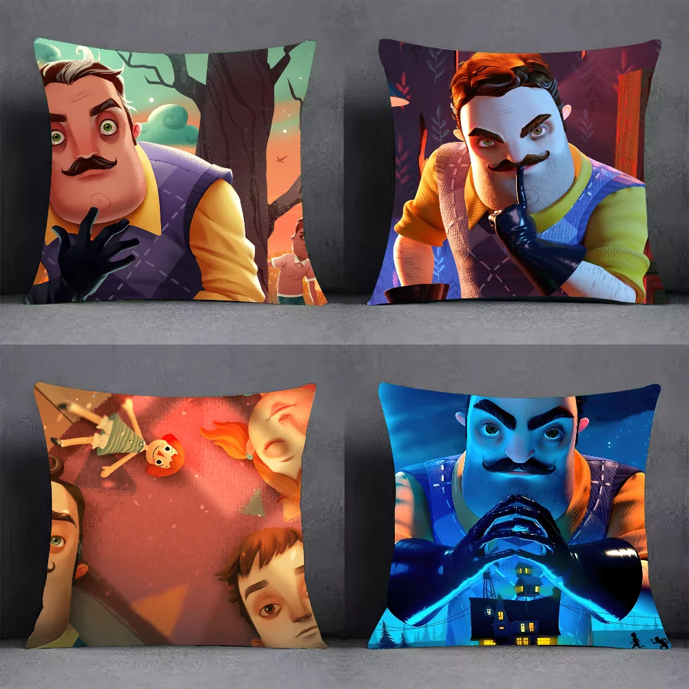 غطاء وسادة Game Hello N-Neighbor 2 مربع للأريكة مع وسادة مريحة مناسبة للغرفة #1