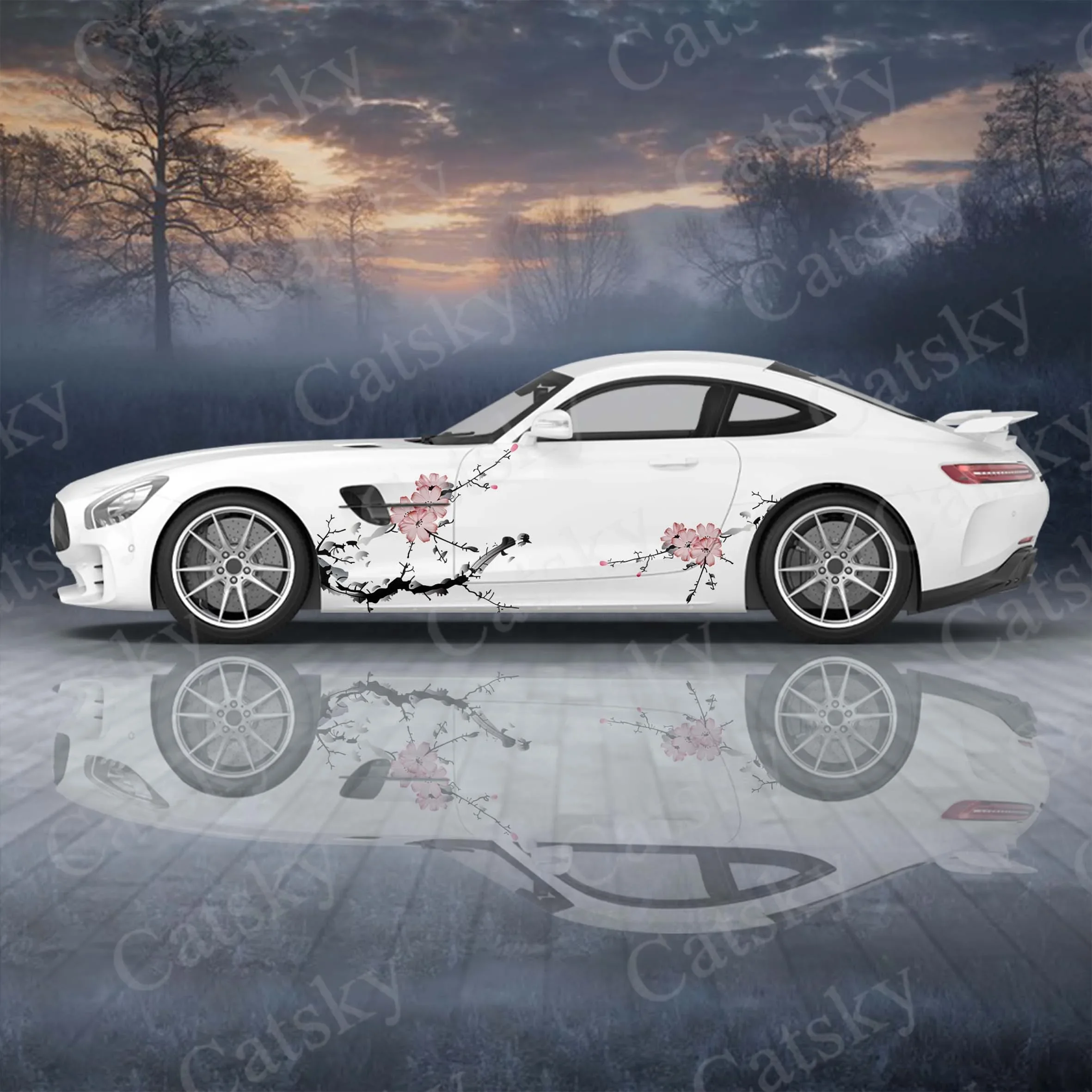 

Chinese ink painting 2pcs/Set Car Sticker for Universal Large Car Sticker for Univers Car Stickers on The Left Right Sidesal