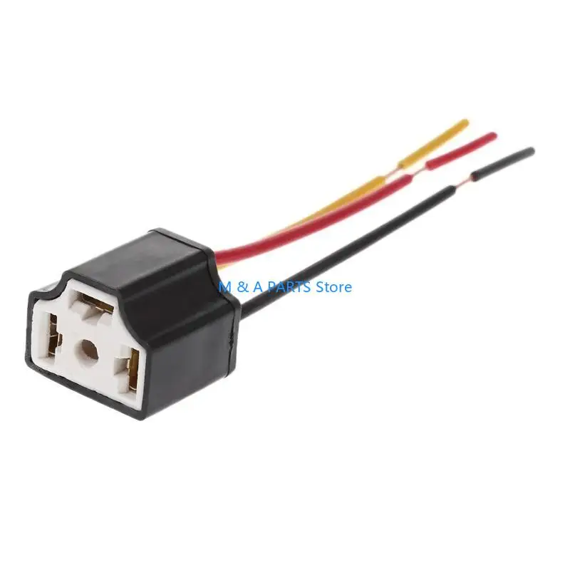 U1JF Socket Adapter 12V 9003 Car Truck Female Ceramic Headlight Extension Connector Wiring Harness Plug Light Lamp Bulb Wire