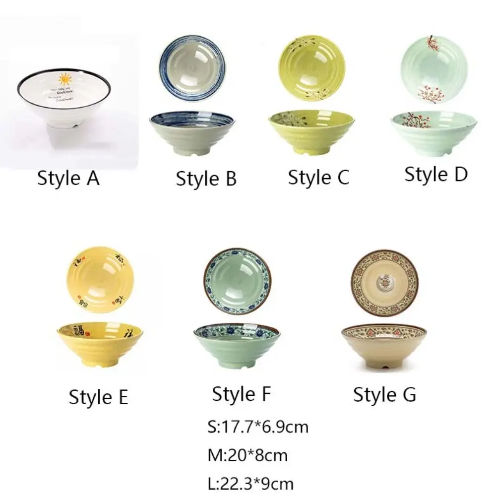 وعاء رامين من السيراميك المقلد التجاري على الطراز الياباني وعاء المعكرونة بسعة كبيرة وعاء الحساء المضاد للسقوط والمطاعم