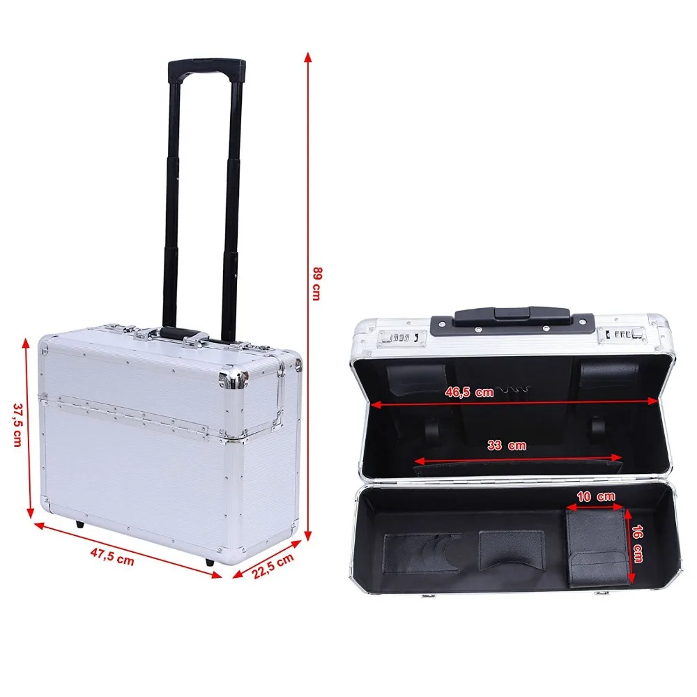 Customized Small Professional Portable High Quality Luggage Aircraft Tools Trolley Case Smart Luggage Aluminum Travel Luggage