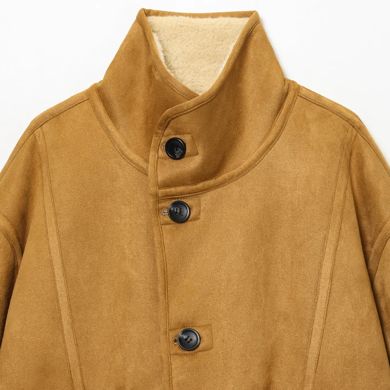 Suède damesjas Dames demi-seizoen jas Jas Winterjassen Outerwears Dames Tops Dubbelzijdige jassen Tops met lange mouwen