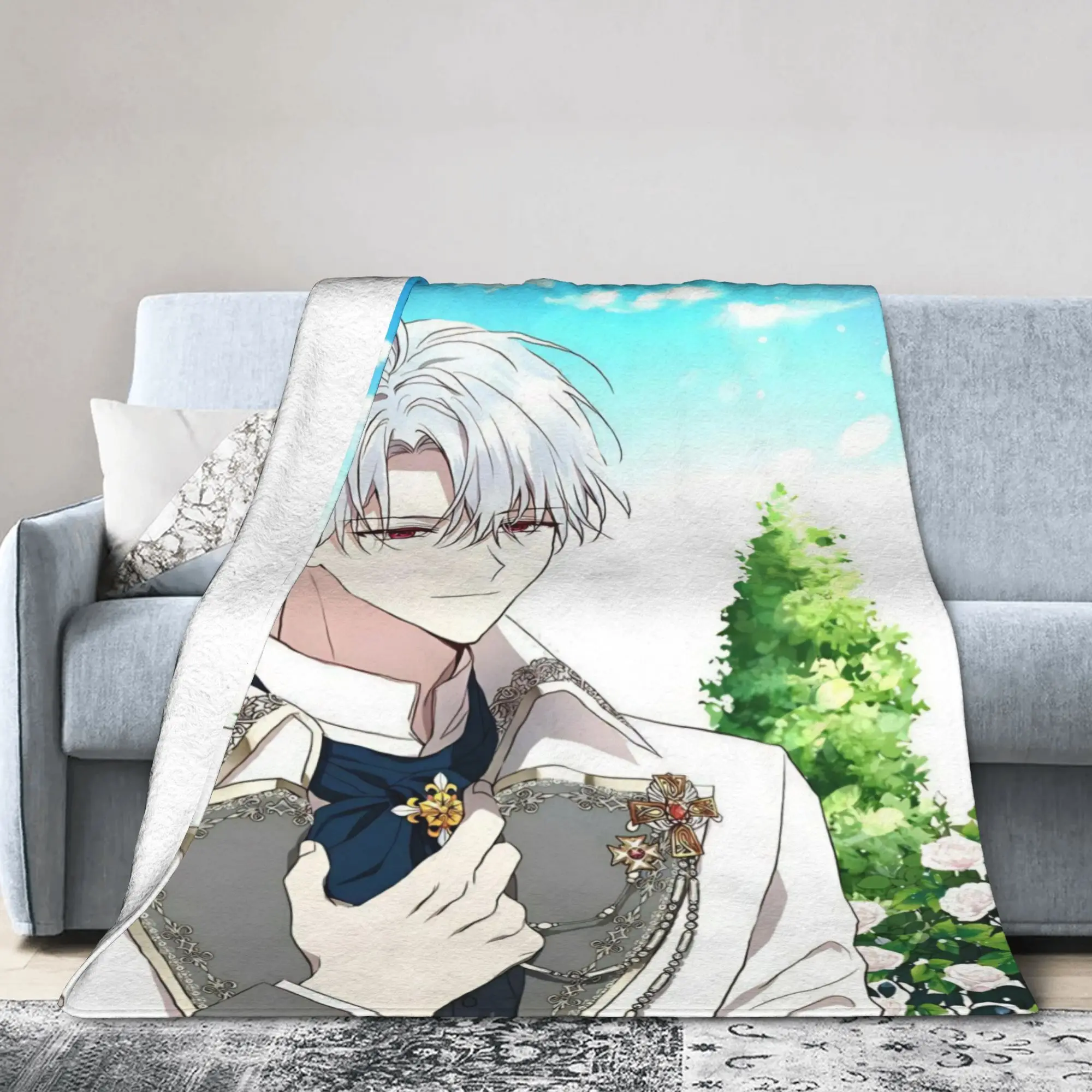 Relax Korean BL Manhwa Handsome Man  Blanket Stuff Sofa Decorative  Throws And Blankets Super Soft Flannel for Travel