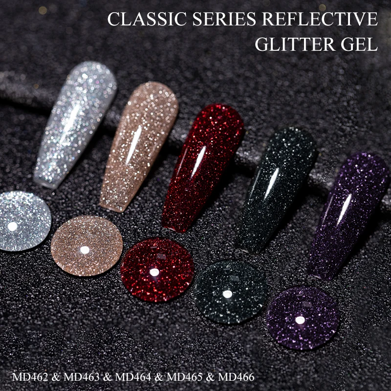MSRUIOO 8ml paillettes diamant Gel vernis à ongles à la mode Nail Art réfléchissant Disco paillettes brillant Super paillettes Gel HEMA/TPO gratuit