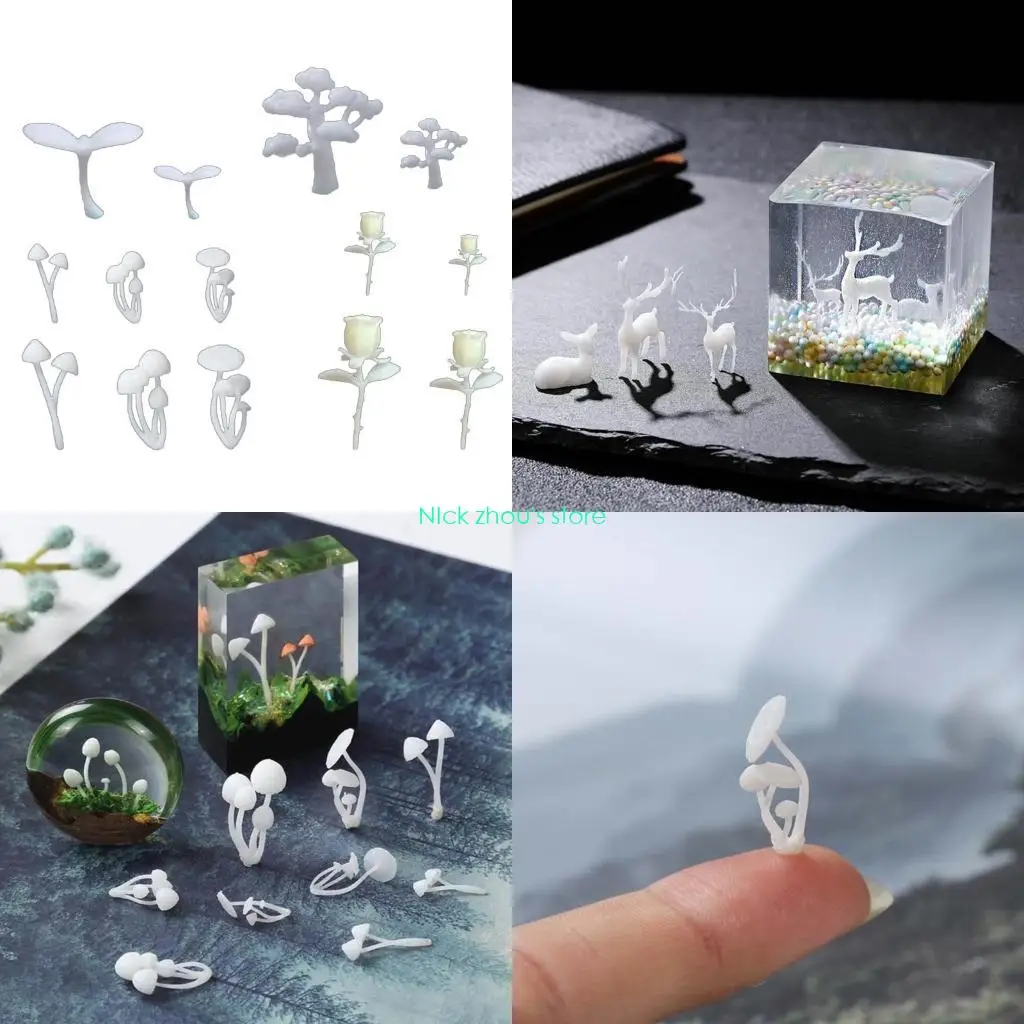 

E15E Unique Crystal Resin Fillers Mold Multi-functional Resin Decor Mould for DIY Projects Baking Enthusiasts and Crafters