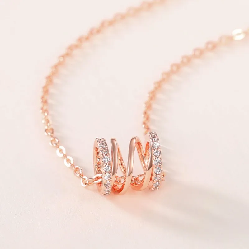 Huitan Rose Goud Kleur Taille Hanger Ketting Voor Vrouwen Sierlijke Mode Accessoires Dagelijks Dragen Veelzijdige Dames Sieraden Drop Schip