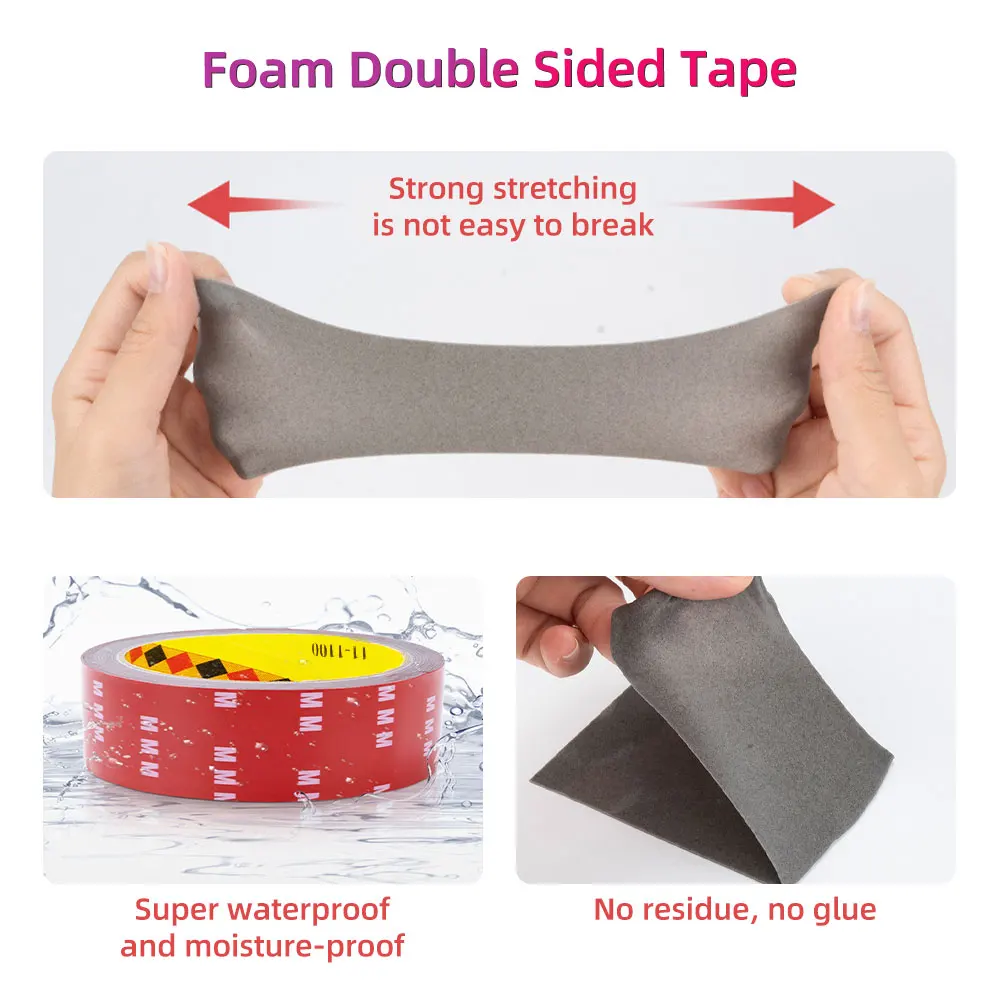 شريط لاصق قوي مزدوج الجوانب بطول 300 سم من الأكريليك للسيارة والمنزل ودرجة حرارة عالية