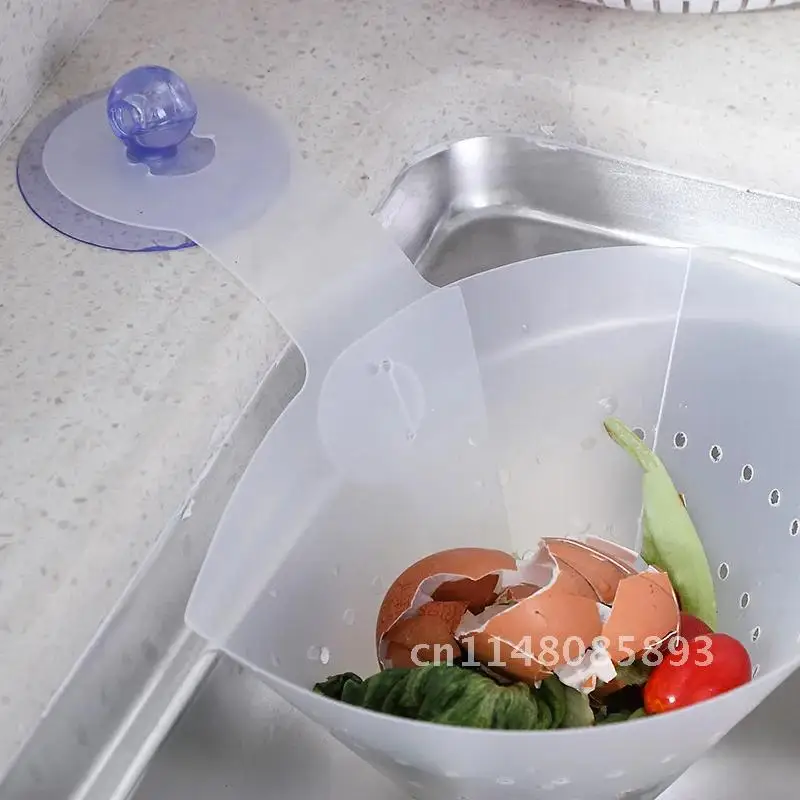 Foldable Storage Sink Strainer Self-Standing Sink Filter Food Vegetable Sink Stopper Drain Filter Kitchen Anti-Blocking Gadgets