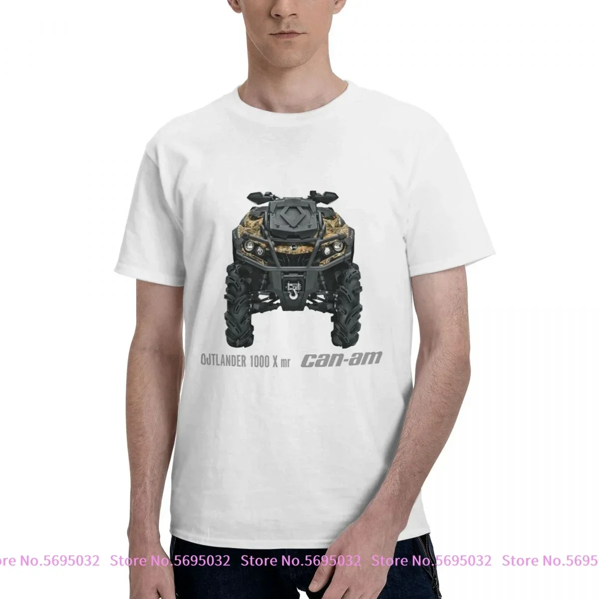 New Brp Can-Am Outlander 1000 X Mr T-shirt Tee Style Natural Shirt Comfortable