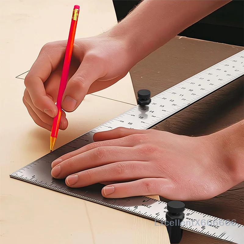 

High-Quality Framing Jig for Speed Squares; Tall Stair Gauges with Holder and Hook