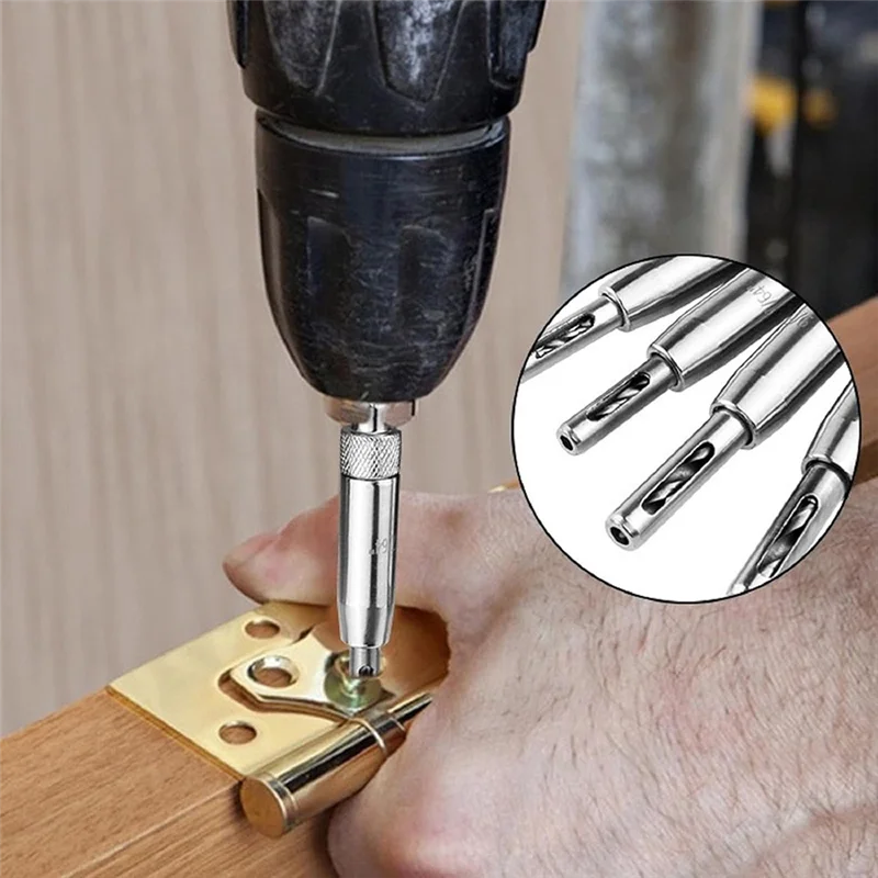 مجموعة لقمة مثقاب مركزية ذاتية من ABBO (17 قطعة) - لتركيب المفصلي 1/4 بوصة لقم سداسية لمشاريع أبواب النجارة #3