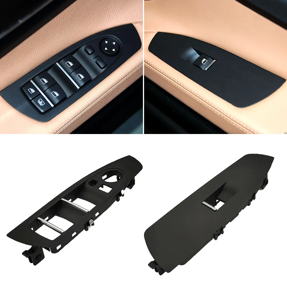 LHD For BMW F01 F02 Car Front Left Right Window Lifter Switch Outer Frame Panel Cover For BMW 7 Series F01 F02 730i 740i 750i