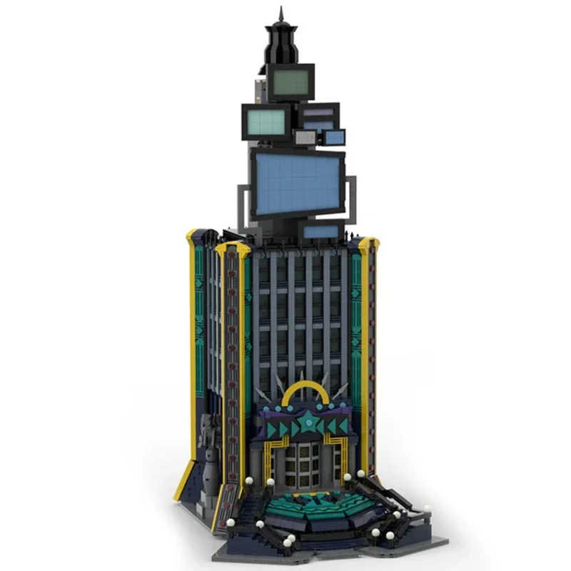 Moc tijolos de construção vista rua modelo memória arranha-céu tecnologia blocos modulares presentes brinquedos para crianças conjuntos diy montagem