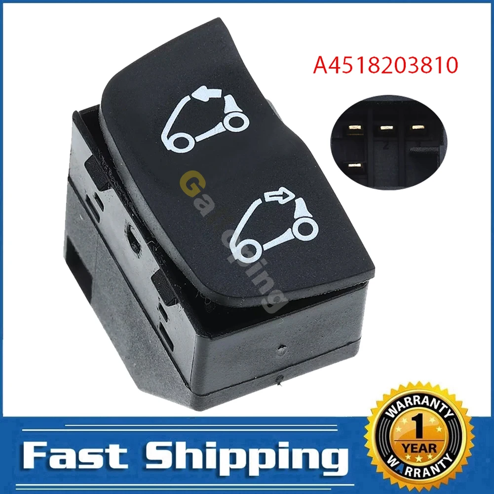 Opening Closing Convertible Roof Top Switch Regulator Button for Mercedes-Benz Smart Fortwo 451 Carbrio 2007 ‑ 2015 A4518203810