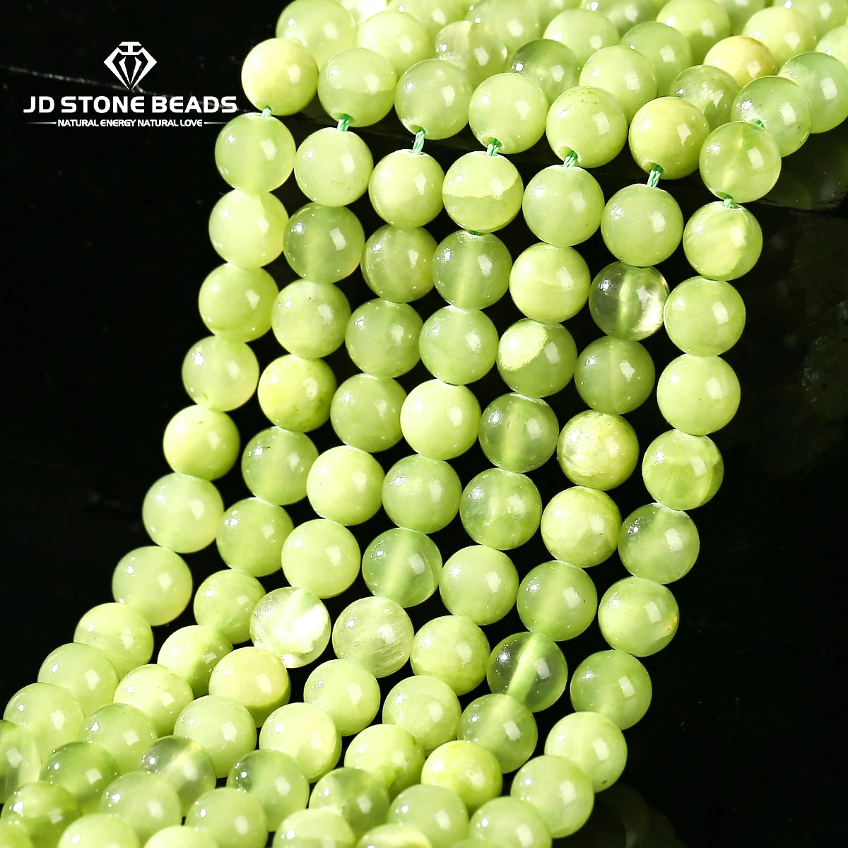 

Wholesale Natural Stone Green Afghanistan Chalcedony Bead Round Loose Spacer Bead for Jewelry Making DIY Necklace Bracelet