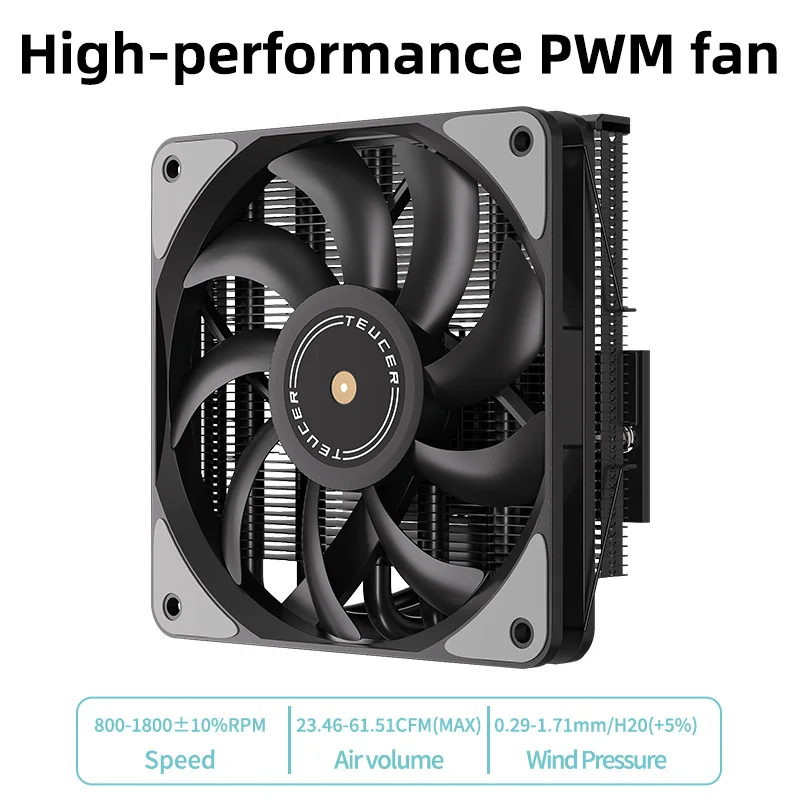 Teucer CPU Cooler 6 HeatPipes Processador หม้อน้ํา 12 ซม.12015 PWM พัดลมเงียบสําหรับ LGA1700 1200 1151 1150X79X99 2011 AM4 AM5