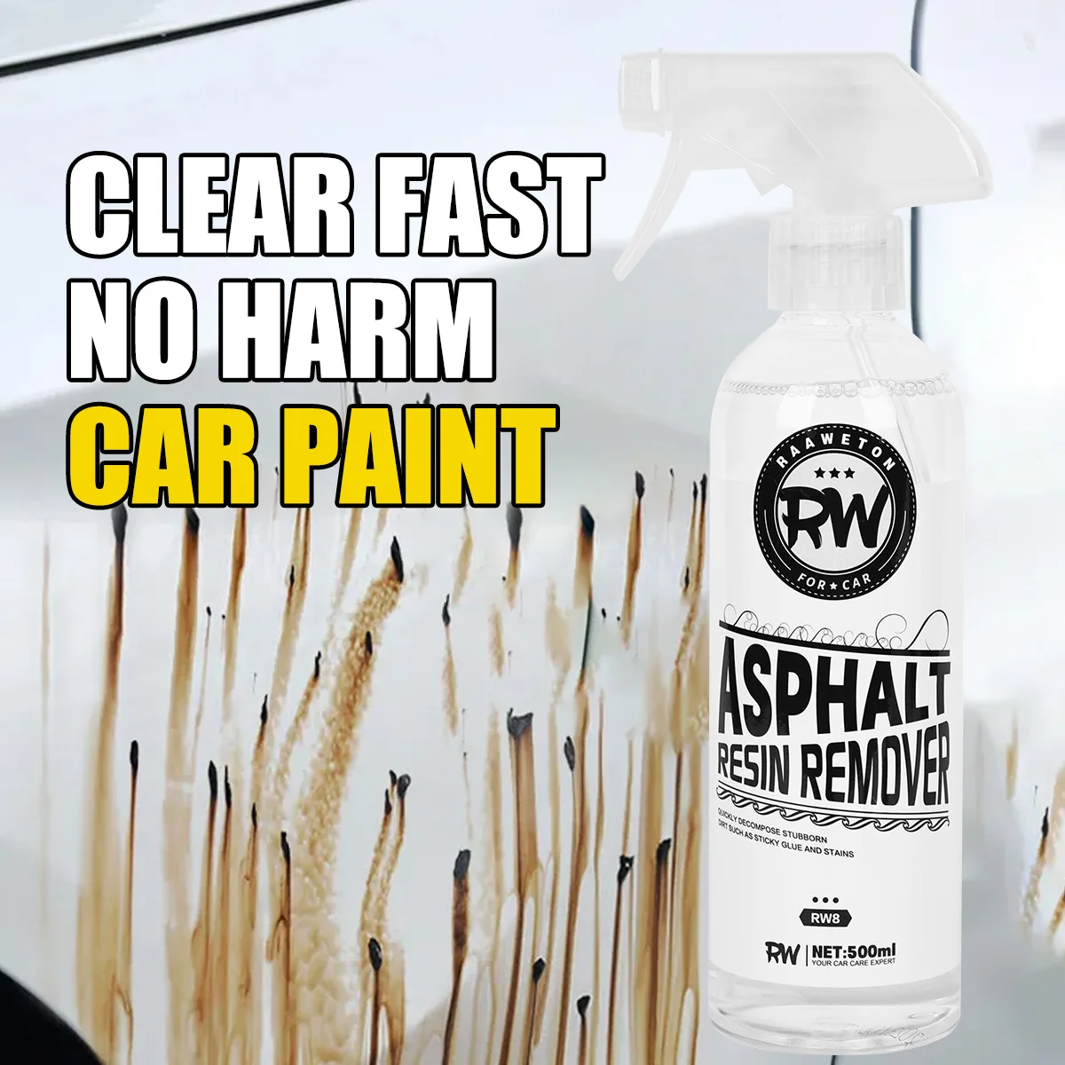 Concentrated Asphalt Remover Eliminates Tar Dead Bugs Adhesive Residue Safe Cars Trucks Motorcycles RVs More Refurbishing Agent