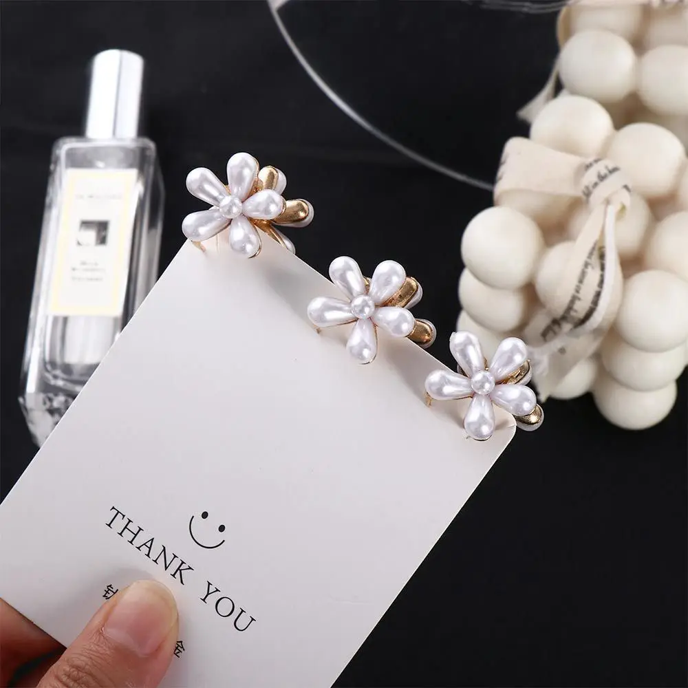 1/3/5Pcs Girls Mini Pearl Hair Claws Korean Small Flower Clips Set Hair Accessories Gold Crab Women Girls Headwear Wedding