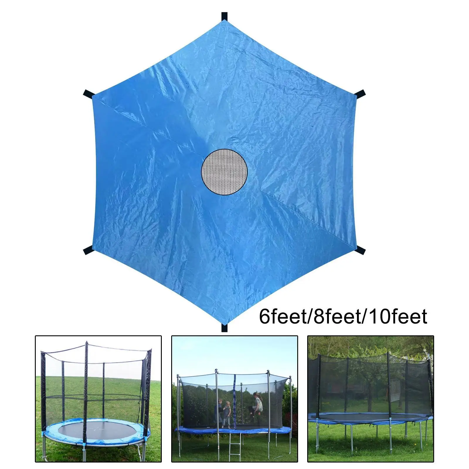 Sun Shade Canopy for Trampoline, Protective Cover for Outdoor Play