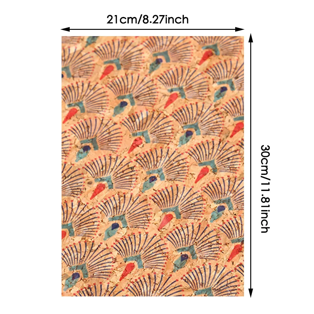 A4 New printed Cork fabric Flowers Butterflies City Owl DIY Production Pocket Notebook Cover