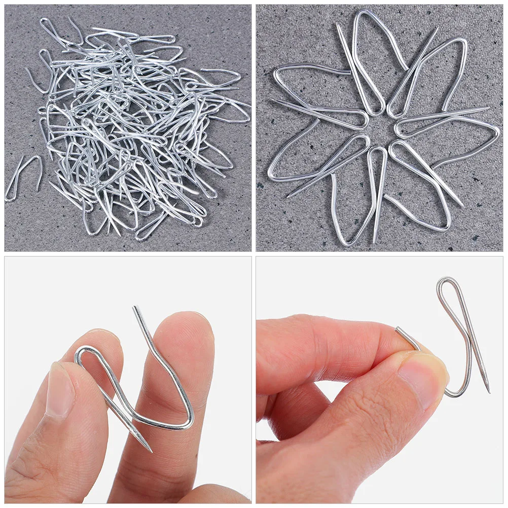 58 قطعة خطاف ستارة من الفولاذ المقاوم للصدأ دبوس على السنانير لستائر الدش نافذة الباب مقاوم للصدأ يدوم طويلاً