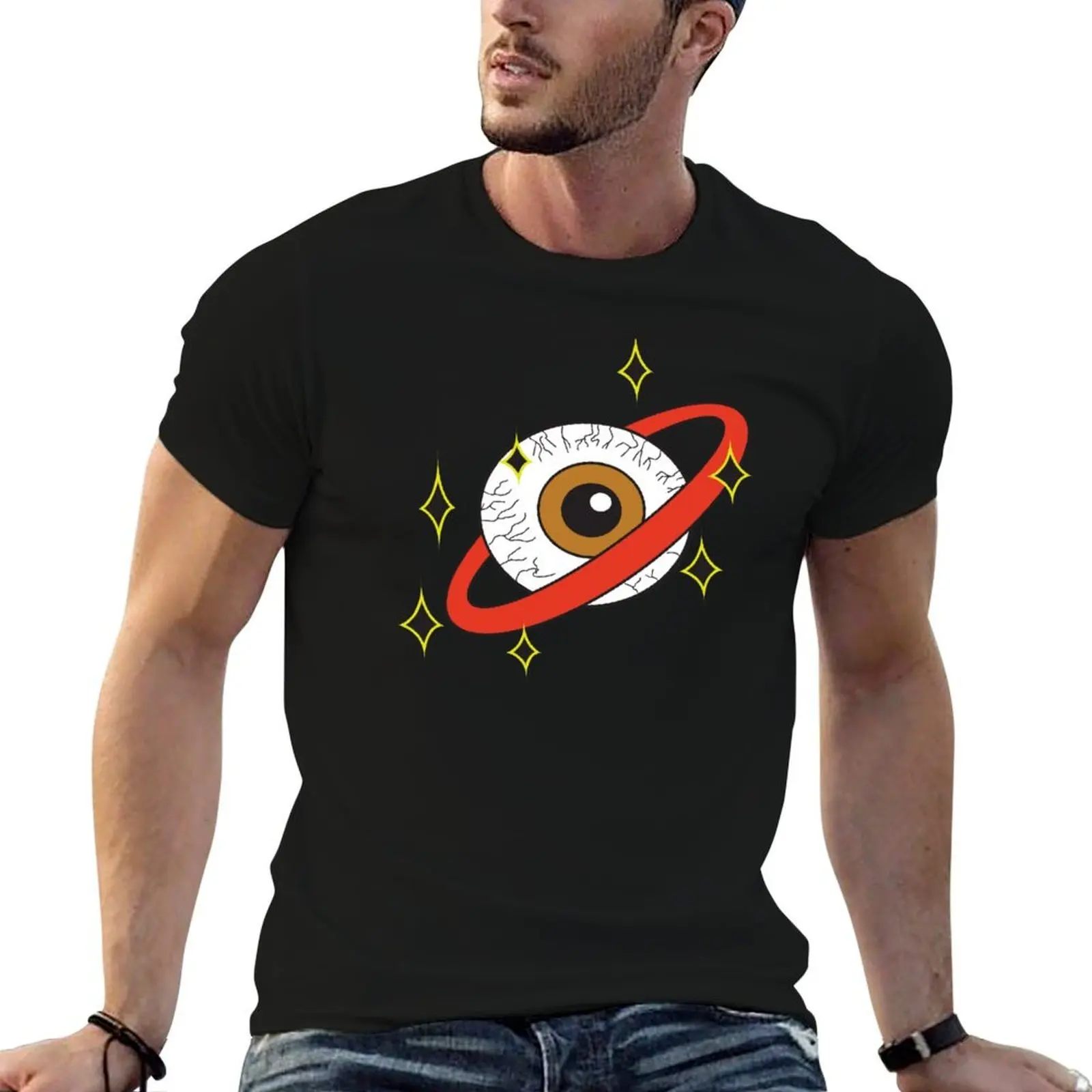

One eye neptunus planet T-Shirt cotton t shirt pack funny t shirts man T-Shirt