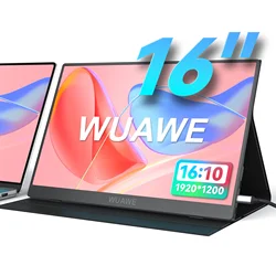WUAWE NEW Gaming Monitor 16inch 60HZ Gaming Portable Monitor for Laptop, 1600P PC Display IPS LCD FHD Gaming External Second