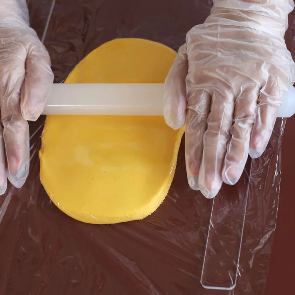 

2Pcs Acrylic Measuring Dough Roller Strips Reusable Baking Ruler for Rolling Pin Guide Sticks Ideal for Fondant Pastry and Snack