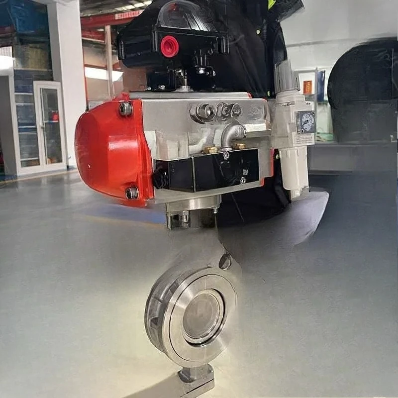 Pneumatic clamp triple eccentric butterfly valve/high-performance butterfly valve/no wear and zero leakage