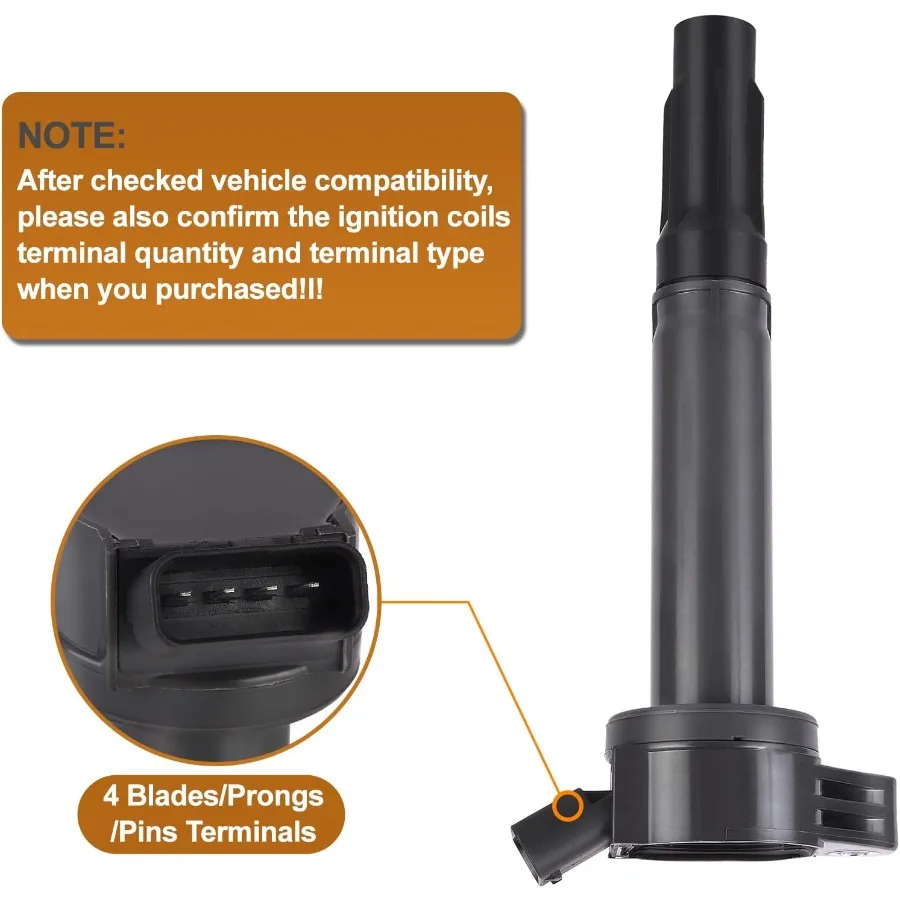 مجموعة ملف الإشعال مكونة من 6 قطع بديلة لتطبيقات المحرك Camry Rav4 Avalon Lexus RX350 ES350 3.5L عالية الأداء