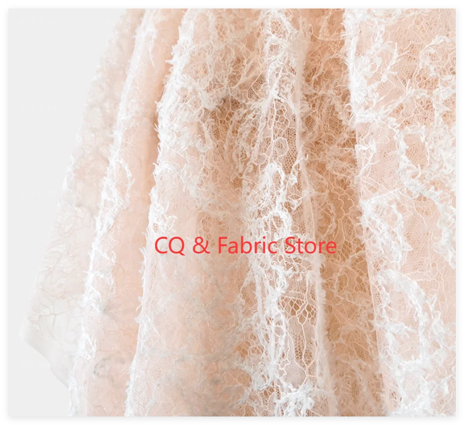 

Mesh 3D Embroidered Fabric Fashion Creative Designer Fabric By The Meter