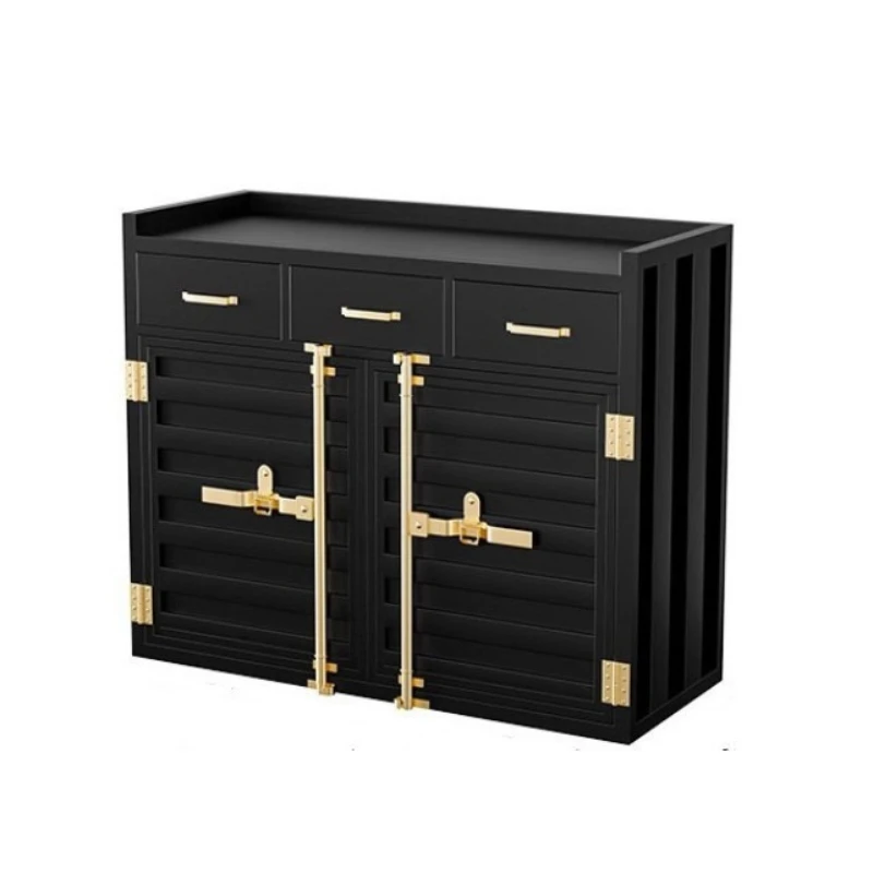 Industrial style dining cabinet wine cabinet American retro dining side cabinet