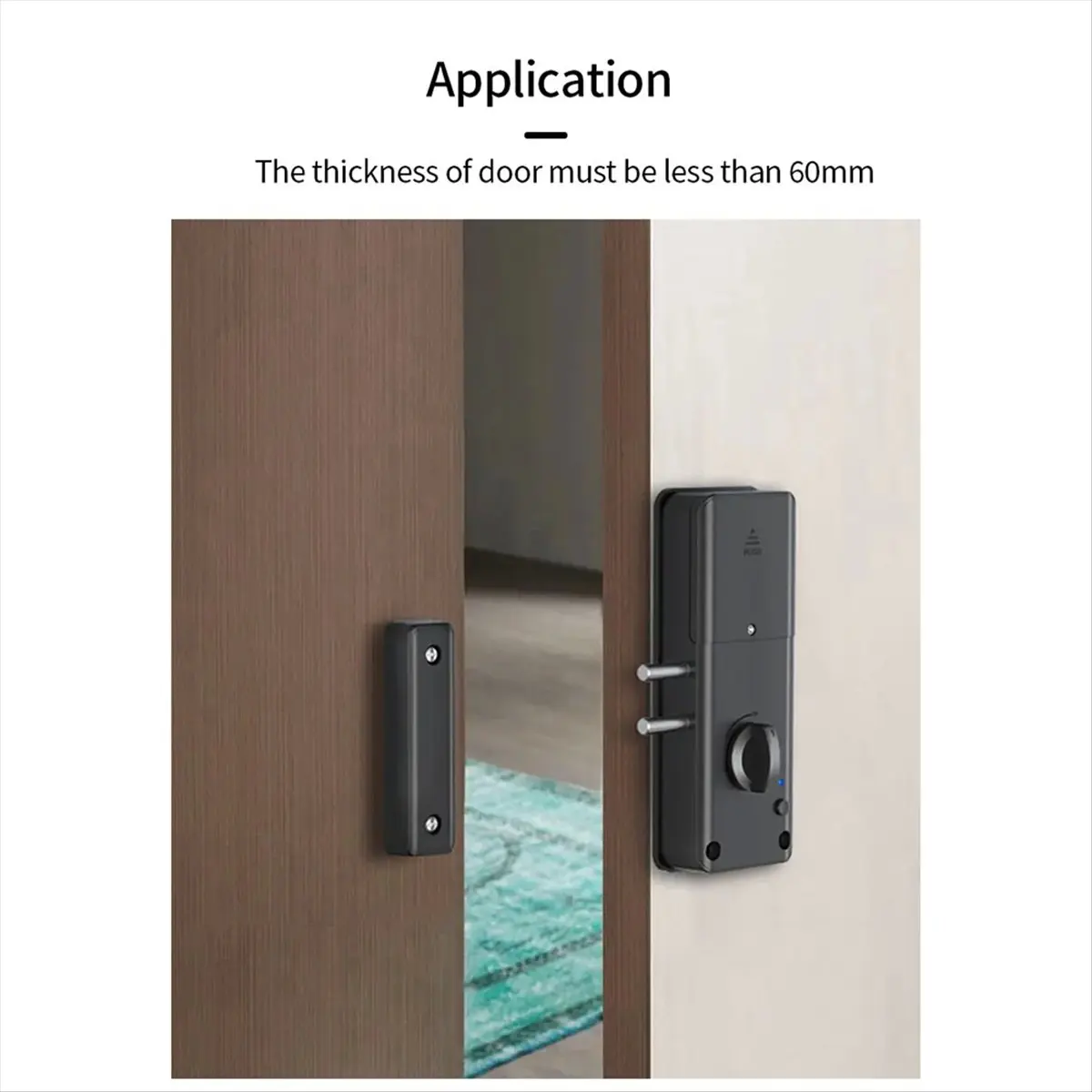 AA80  Tuya App IC Card Lock for Wooden Door Bluetooth Lock Electronic Door Lock No Drill Indoor Concealed Installation