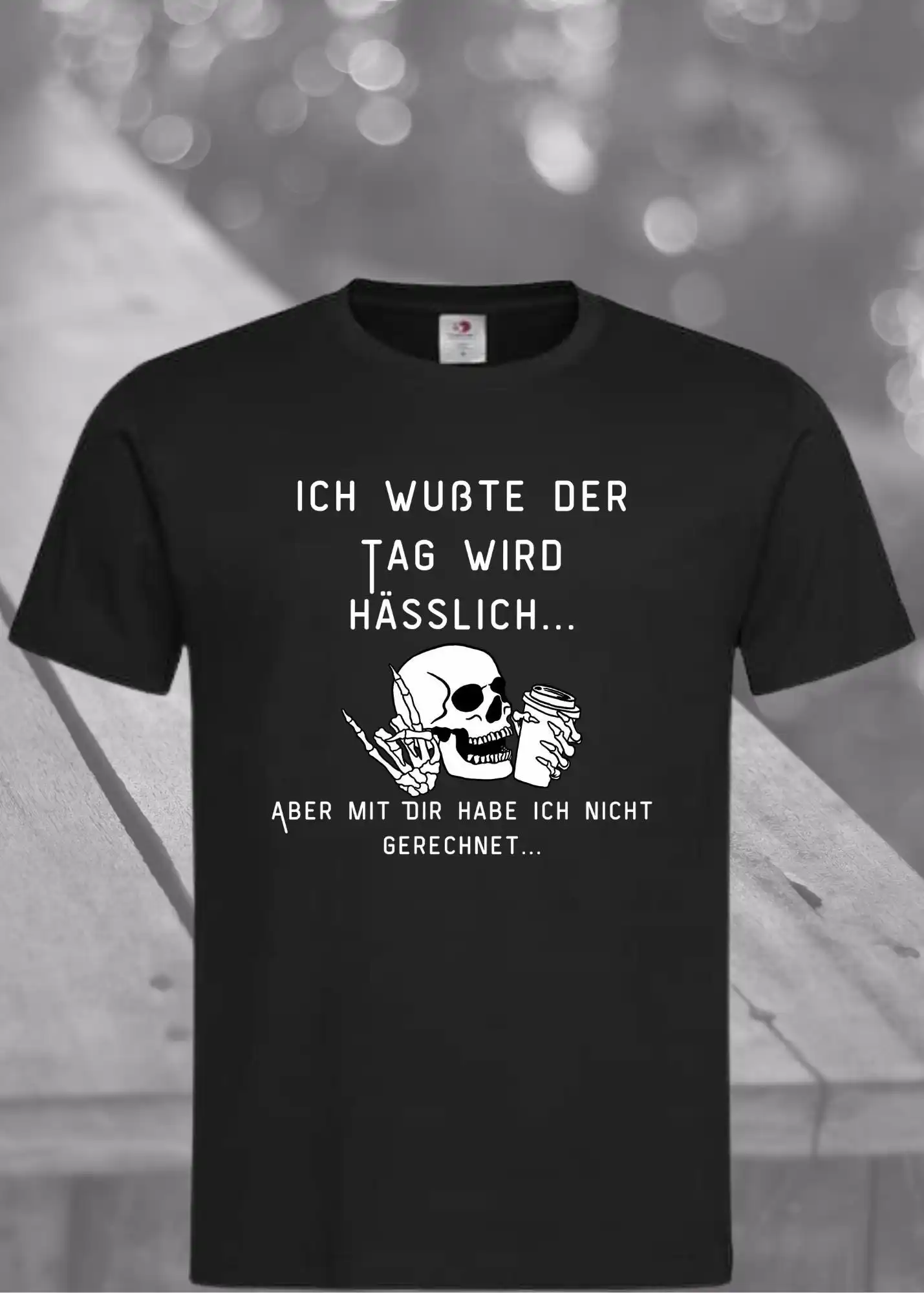 Футболка, я знала, что день будет уродливым, но не рассчитывала на вас с черепом, подарок на день рождения Футболка, я знала, что день будет уродливым, но не рассчитывала на вас с черепом, подарок на день рождения
