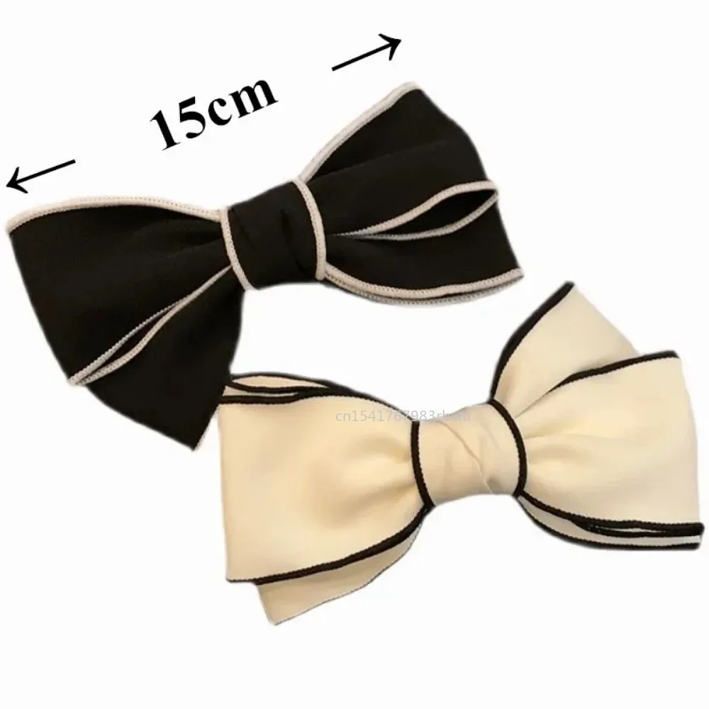 Imitation Bowknot Hair Clips For Women Hairpin Top Head Hairpin Ponytail Barrettes Elegant Bows Hair Accessoires Soild Headwear