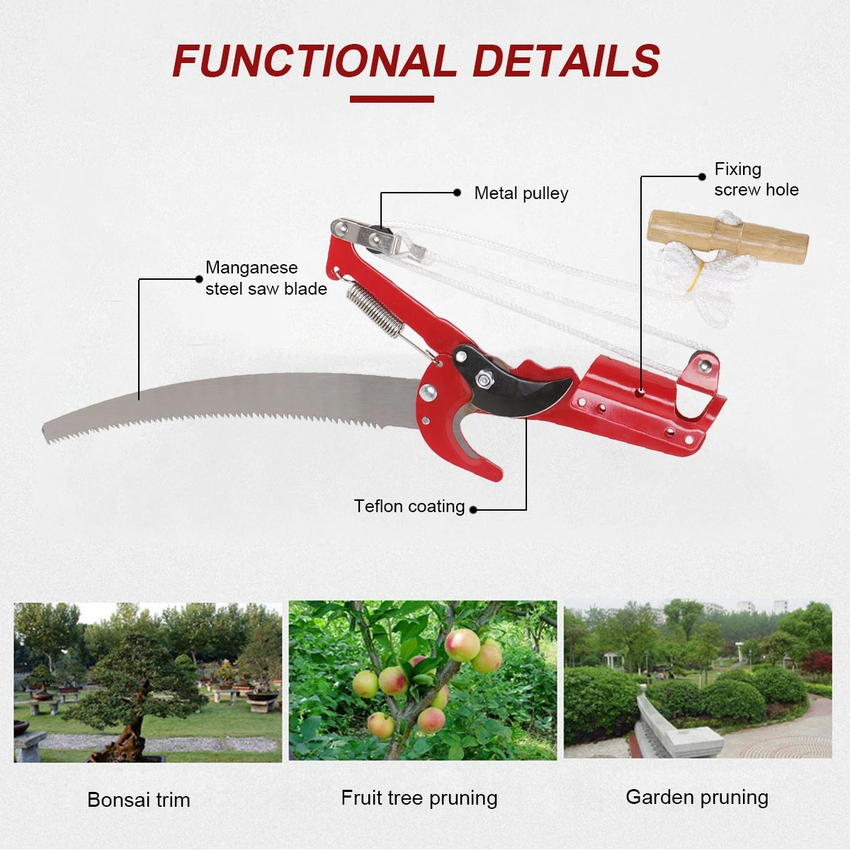 

Gardening Pruning Shears Steel Tree Branch Scissors Sharp Blades Horticulture Shears Fruit Lopper Machine Thickened
