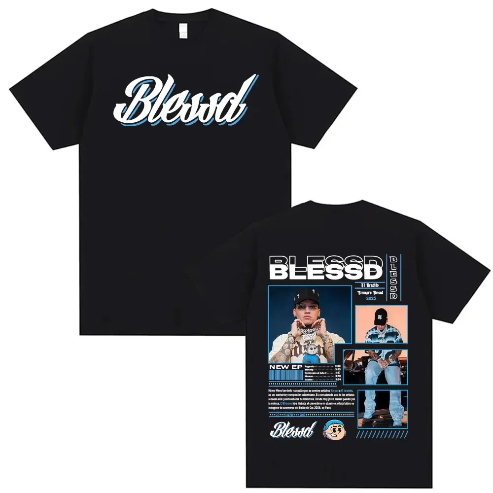 

Short Sleeved Round Neck Y2k Tshirt Men Clothing New in Top Tees Mens T-Shirt Camisetas Blessd El Bendito Album Tour 2025 Merch