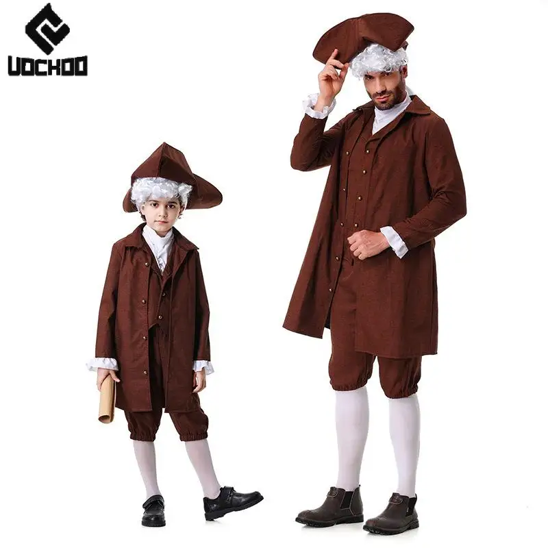 

Gentleman Two Pieces Set Royal Retro Cosplay Costume Medieval Pirate Suit Renaissance Stage Performance Suit Men's Outfit