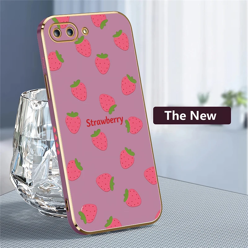 Shockproof Phone Case For Infinix Zero 5G 2023 X Pro 30 GT 20 Pro Silicone Soft Strawberry Fruits Print Plating TPU Cover view 4