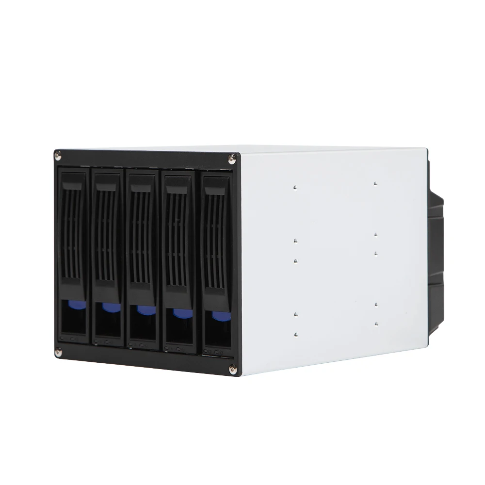 Behuizing Hot Swap-kooi, 5-bay press-fit harde schijflade, mobiel rack-backplane, voor 3 x 5,25 schijfbeugels 5X SATA 3,5