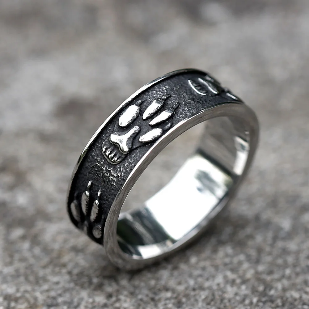 خاتم من الفولاذ المقاوم للصدأ للرجال ، خاتم فايكنغ دب باو ، هدايا مجوهرات حيوانات ، مراهقون ، موضة ، جديد ، شحن مجاني ، 316L