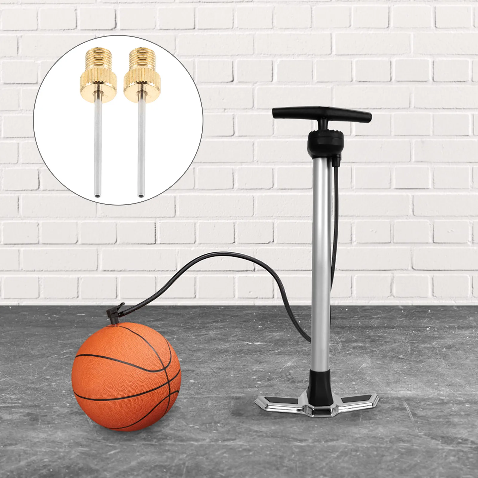 

10 Pcs Air Needle Basketball Net Bag for Inflating Pin Stainless Steel and Pump Metal Hand with