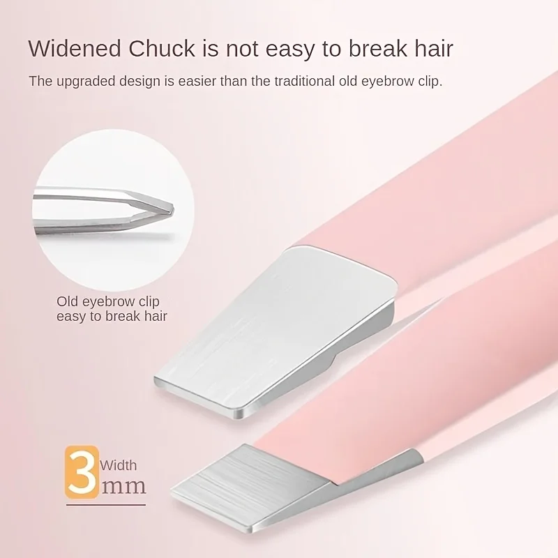 Ensemble de pincettes professionnelles pour sourcils, excellente précision pour les poils du visage, les éclats et l'épilation incarnée, 4 pièces