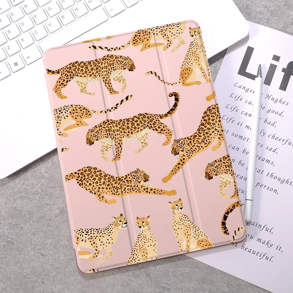 Leopard Print Tablet Bracket for iPad 10th Generation Case Leather Cover Mini 6 Air 2 10.2 9th 8th 2020 Funda Air 5 Pro 11 2022