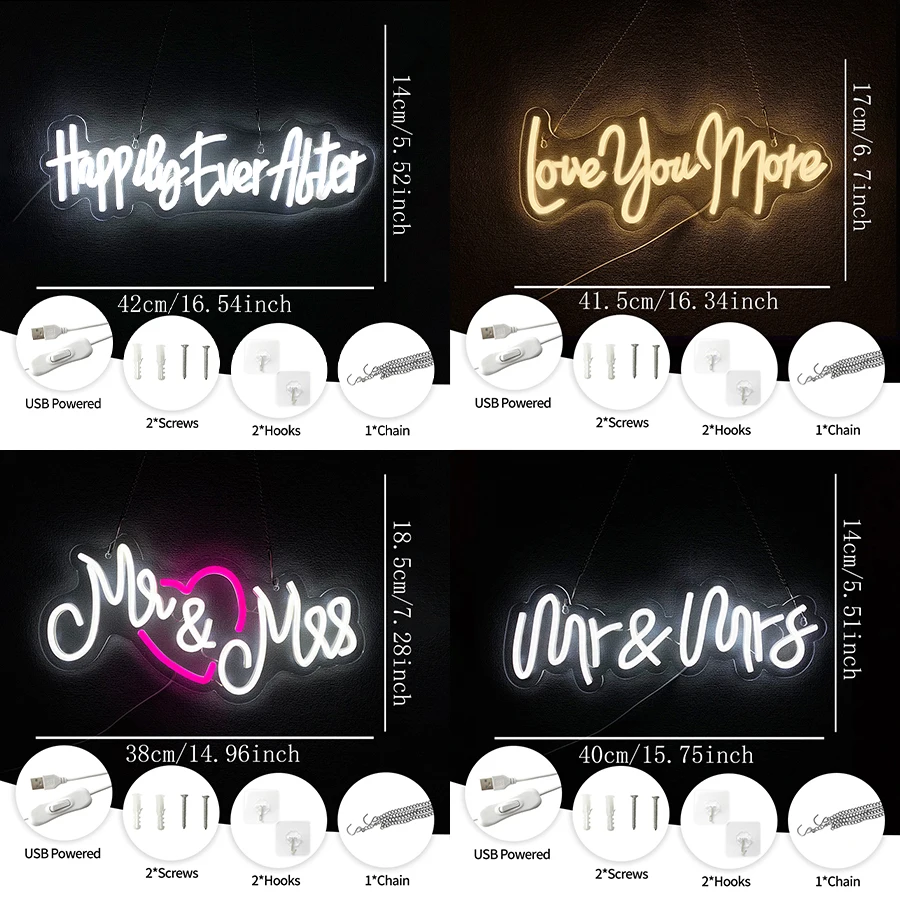 Tanda Neon Love You More untuk - Lighting Decor And More ulasan dan harga
