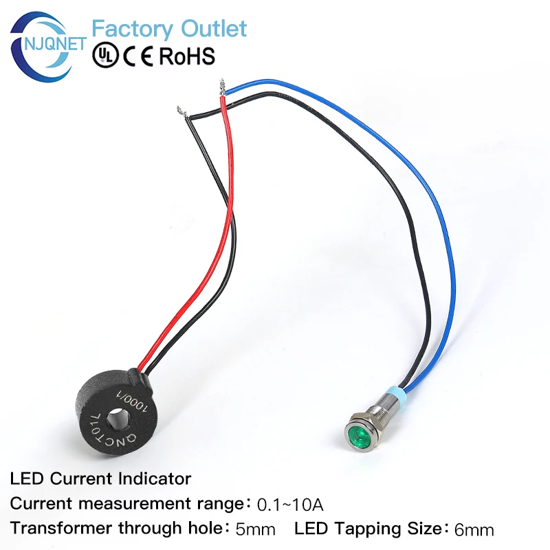 

current sensor light Warning Light warning lamp LED signal indicator light LED Current transformer current transducer ct