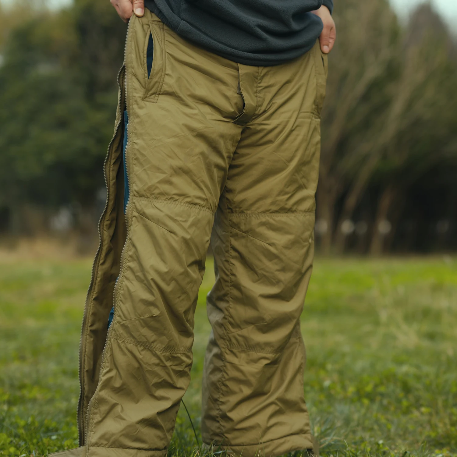 British Army PCS Military Edition Publicly Issued Cold-Proof Pants, Outdoor Warm Cotton Pants, Ski Cold-Proof Zipper Cover Pants