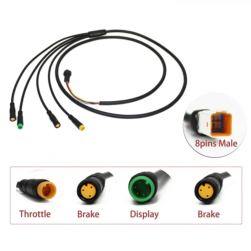 

ABKY-Brand New For Bafang Outdoor Motor Cable–108CM CAN Protocol, 153CM UART Protocol–75G/102G Accessories Parts 1T4-UART