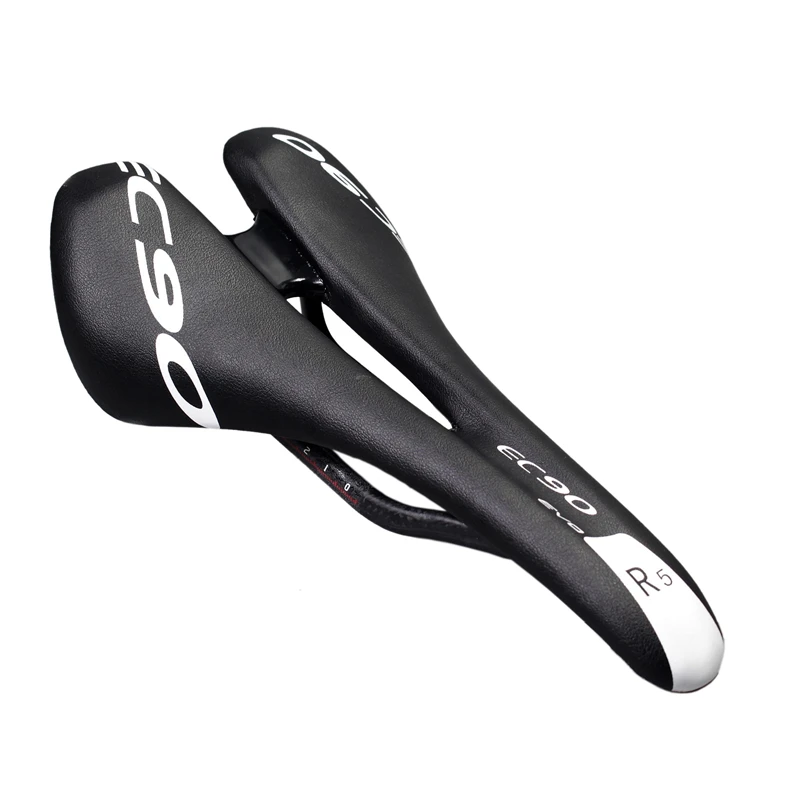 EC90 Carbon Fiber Mountain Bike Road Bicycle Saddle Hollow Breathable Seat Cushion Bikes Accessories Outdoor Riding 7MM Rail